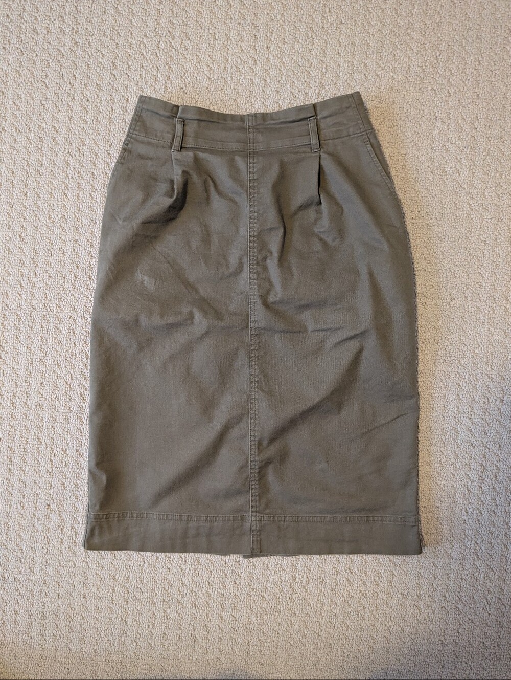 Olive Green Knee-length Cargo Skirt from Uniqlo